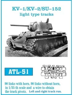 Tracks for KV-I/ KV-II. Light type track, 1/35 - Friulmodel ATL-051