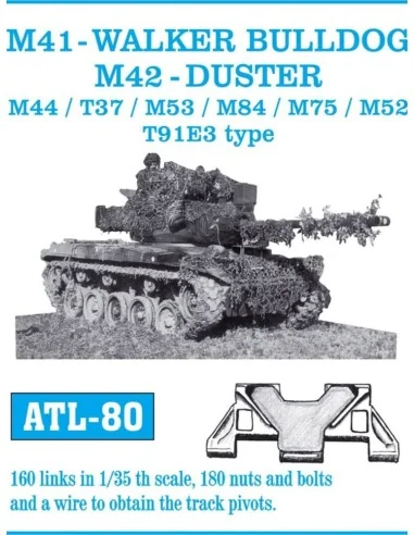Tracks for M41 Walker Bulldog. M42 Duster. M44/ T37/ M53/ M84/ M75/...