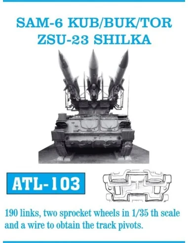 Tracks for SAM-6 KUB/BUK/TOR ZSU-23 SHILKA, 1/35 - Friulmodel ATL-103
