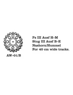 Tracks for Pz III (E-M) / Stug III (A-B) Nashorn 40 cm breit Nashor...