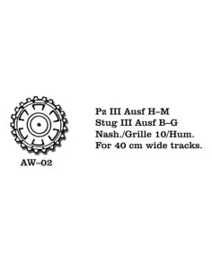 Tracks for Pz III (H-N) / Stug III (B-C) Nashorn / Hummel Nashorn /...