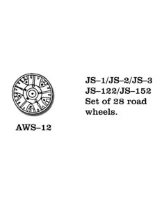 Tracks for JS-1 JS-2 JS-3 Road Wheels, 1/35 - Friulmodel AW-12