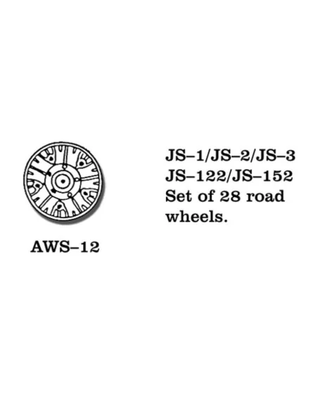Tracks for JS-1 JS-2 JS-3 Road Wheels, 1/35 - Friulmodel AW-12