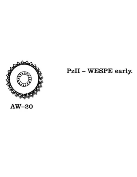 Tracks for Pz.II Wespe early, 1/35 - Friulmodel AW-20