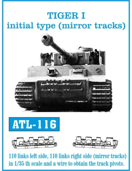 Tracks for TIGER I initial type (mirror tracks), 1/35 - Friulmodel ...