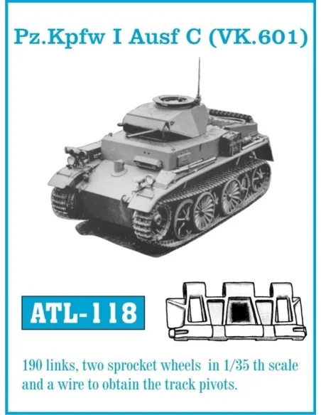 Tracks for Pz.Kpfw I Ausf C (VK.601), 1/35 - Friulmodel ATL-118