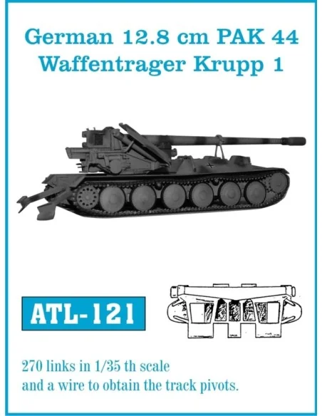 Tracks for German 12.8 cm PAK 44 Waffentrager Krupp 1, 1/35 - Friul...