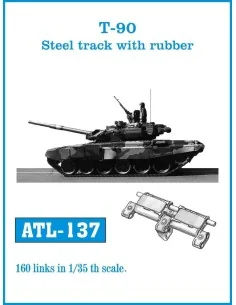 Tracks for T-90 Steel track with rubber, 1/35 - Friulmodel ATL-137