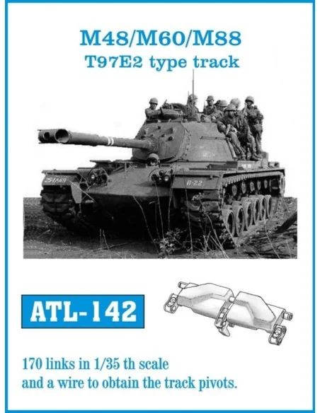 Tracks for M48/M60/M88 T97E2 type track, 1/35 - Friulmodel ATL-142