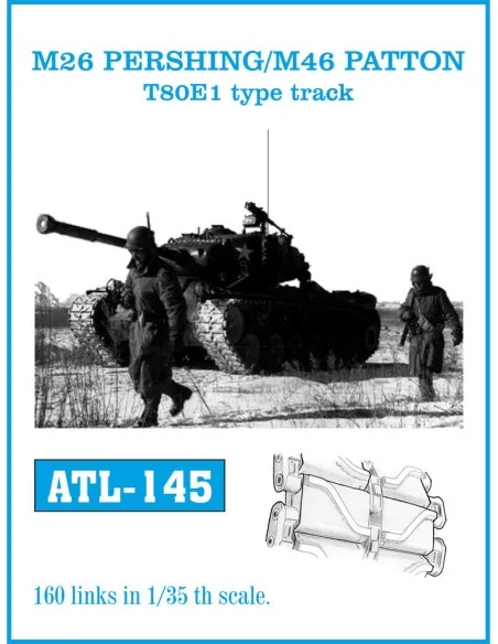 Tracks for M26 PERSHING/ M46 PATTON T80E1 type track, 1/35 - Friulm...