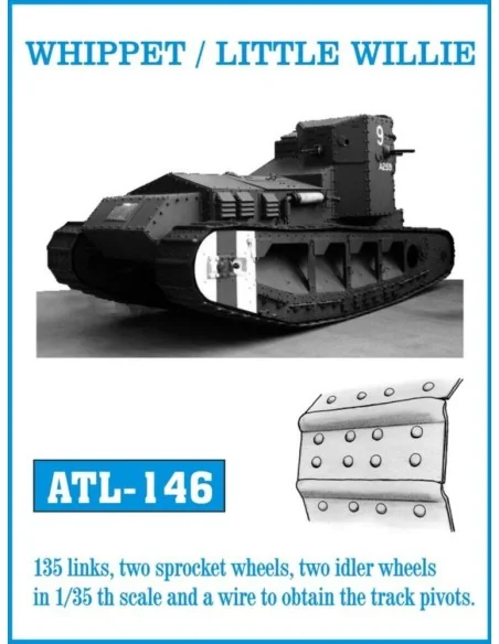 Tracks for WHIPPET /LITTLE WILLIE, 1/35 - Friulmodel ATL-146