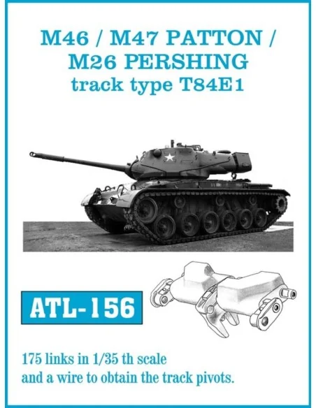 Tracks for M46 /M47 PATTON M26 PERSHING track type T84E1, 1/35 - Fr...