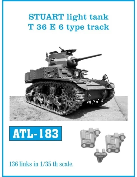 Tracks for STUART light tank T 36 E 6 type track, 1/35 - Friulmodel...