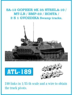Tracks for SA-13 GOPHER 9 K 35 STRELA-10 / MT-LB / BMP-23 / HOSTA /...