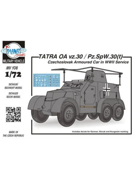 TATRA OA vz.30/Pz.SpW.30(t) Czechosl.Arm, 1/72 - Planet Models 129-...