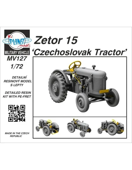 Zetor 15 Czechoslovak Tractor, 1/72 - Planet Models 129-MV127