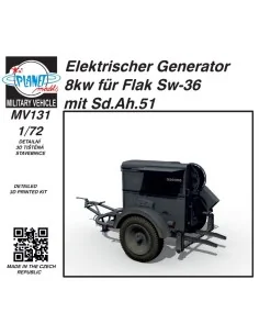 Elektrischer Generator 8kw für Flak Sw-36) mit Sd.Ah.51, 1/72 - Pla...