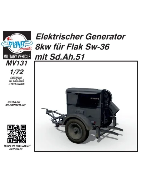 Elektrischer Generator 8kw für Flak Sw-36) mit Sd.Ah.51, 1/72 - Pla...