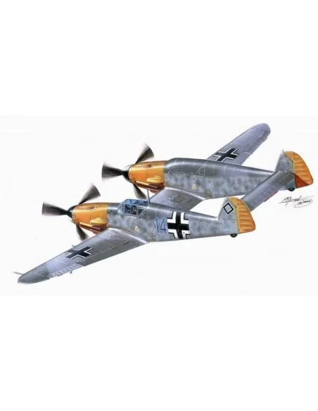 Messerschmitt Bf 109 Z Zwilling - Planet Models 129-PLT086