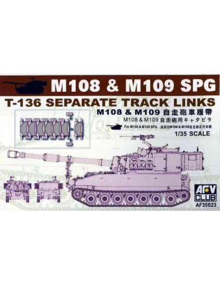 M109 SP GUN TRACKS, 1/35 - AFV-Club AF35S23