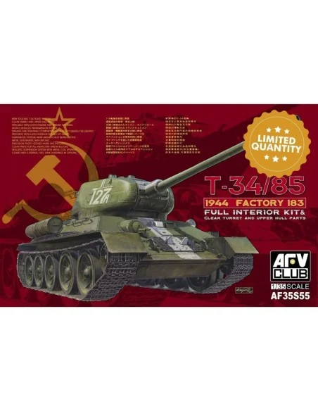 T-34/85 1944 Factory 183(LIMITED)w.trans transparent turret, 1/35 -...