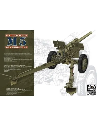 3in Gun M5 On Carriage M1, 1/35 - AFV-Club AF35S64