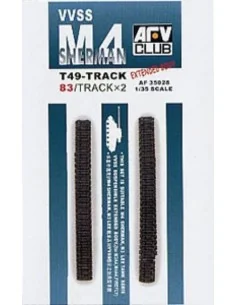 M4 T49 TRACKS (83 LINKS/SOFT RUBBER), 1/35 - AFV-Club AF35028