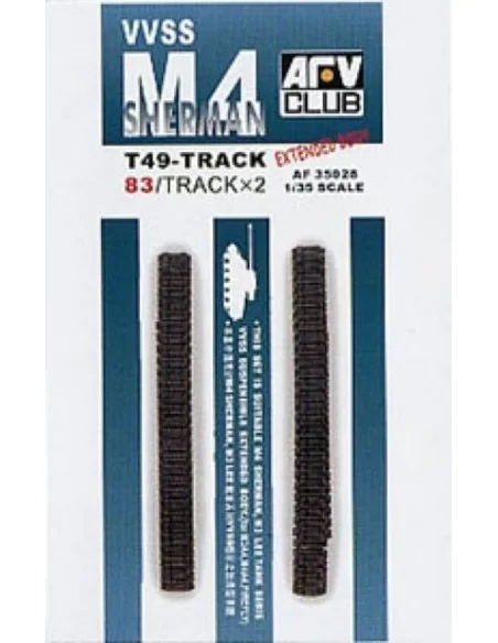 M4 T49 TRACKS (83 LINKS/SOFT RUBBER), 1/35 - AFV-Club AF35028