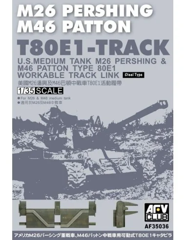 T-80E1 PERSHING TRACKS, 1/35 - AFV-Club AF35036