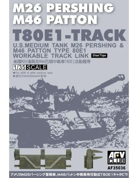 T-80E1 PERSHING TRACKS, 1/35 - AFV-Club AF35036