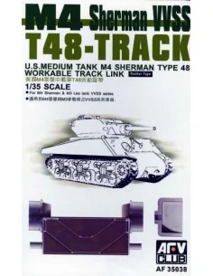 T-48 SHERMAN TRACKS (ARTICULATED), 1/35 - AFV-Club AF35038