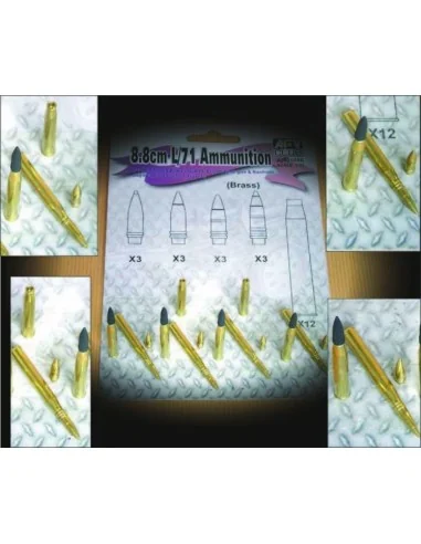 8, 8 cm L/71 Ammunition for German, 1/35 - AFV-Club AF35086