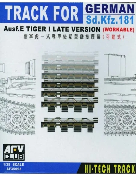 TRACKS TIGER I LATE (ARTICULATED), 1/35 - AFV-Club AF35093