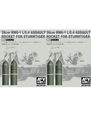 38cm RW61 rocket set for Sturmtiger, 1/35 - AFV-Club AF35139