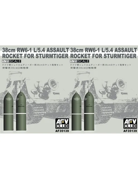 38cm RW61 rocket set for Sturmtiger, 1/35 - AFV-Club AF35139