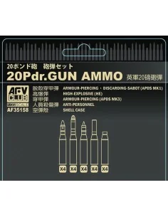 British 20 pdr ammo set, 1/35 - AFV-Club AF35158
