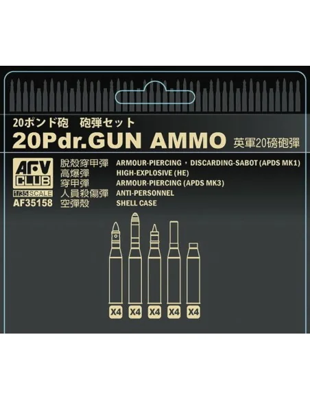 British 20 pdr ammo set, 1/35 - AFV-Club AF35158