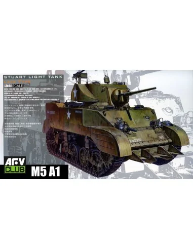 US M5A1 Late type w/Hedgerow cutter, 1/35 - AFV-Club AF35161