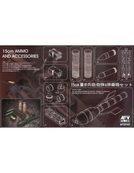 15cm AMMO and Accessories, 1/35 - AFV-Club AF35193