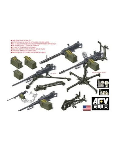 U.S. M2HB .50 Cal Machine Gun Set, 1/35 - AFV-Club AF35246