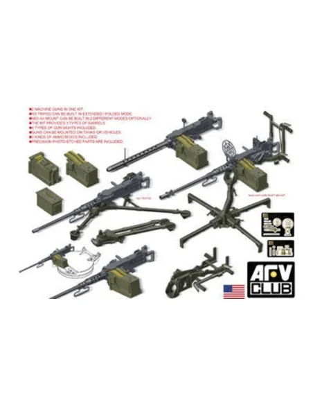 U.S. M2HB .50 Cal Machine Gun Set, 1/35 - AFV-Club AF35246