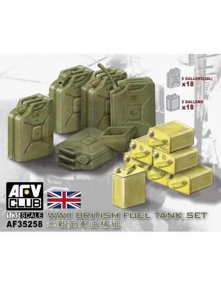 WWII British fuel tank set, 1/35 - AFV-Club AF35258