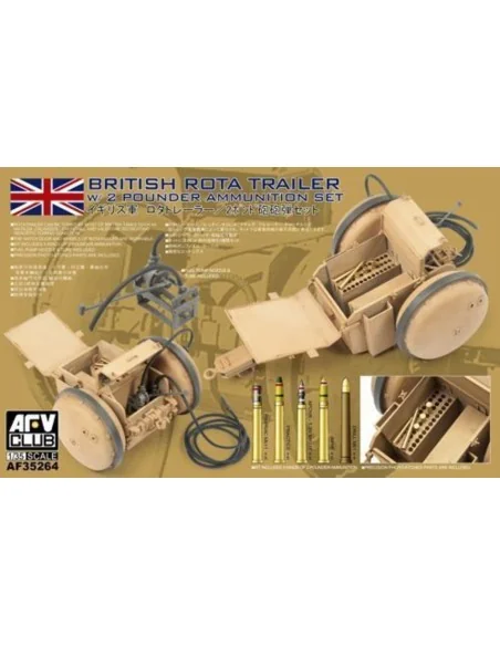 WW2 British Rota trailer W/2 Pounder Amm, 1/35 - AFV-Club AF35264