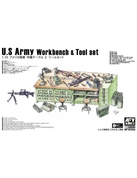 U.S. Army Workbench & Tool Set, 1/35 - AFV-Club AF35302