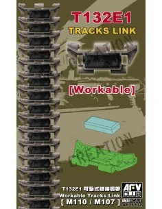 T132E1 WORKABLE Track Link(M110/M107), 1/35 - AFV-Club AF35332