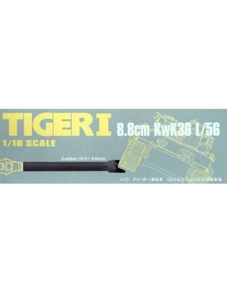 Tigeri 8.8cm KwK36 L/56 Caliber: 6mm, 1/16 - Hobby Fan HF026