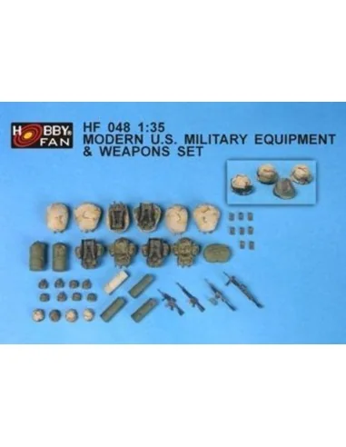Modern U.S. Milit. Equip. & Weapons Set, 1/35 - Hobby Fan HF048
