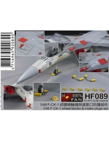 F-CK-1 Wheel blocks & intake plugs set, 1/48 - Hobby Fan HF089