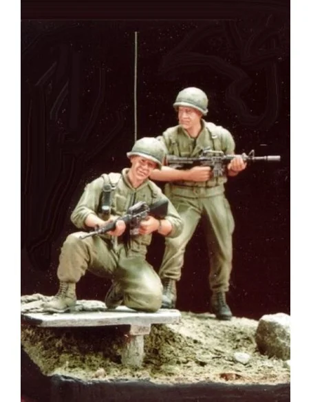 U.S. Marines Battle of Hue 1968(4)w/base, 1/35 - Hobby Fan HF511