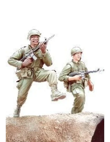 U.S. Marine Mass Warfare (2) with Base, 1/35 - Hobby Fan HF514
